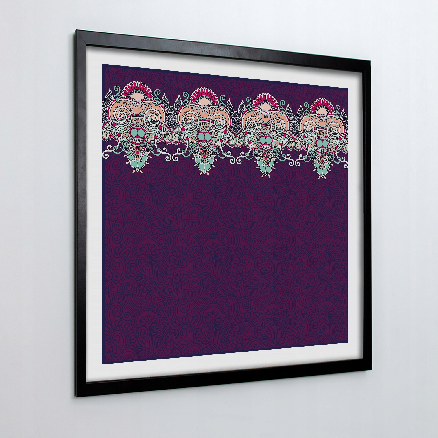 Fotoobraz na zeď Ornament květiny pozadí 50x50 cm