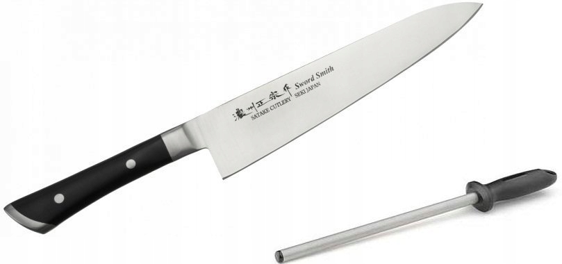 Nôž šéfa 21 cm Satake Hiroki Plus brusný kameň Taidea T0825D