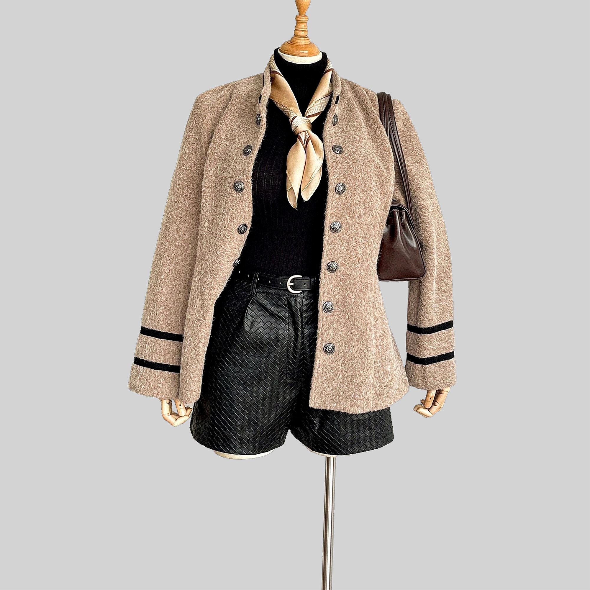 Sako Dámské Béžové Elegantní Klasické Vintage sako Shein 3XL 46