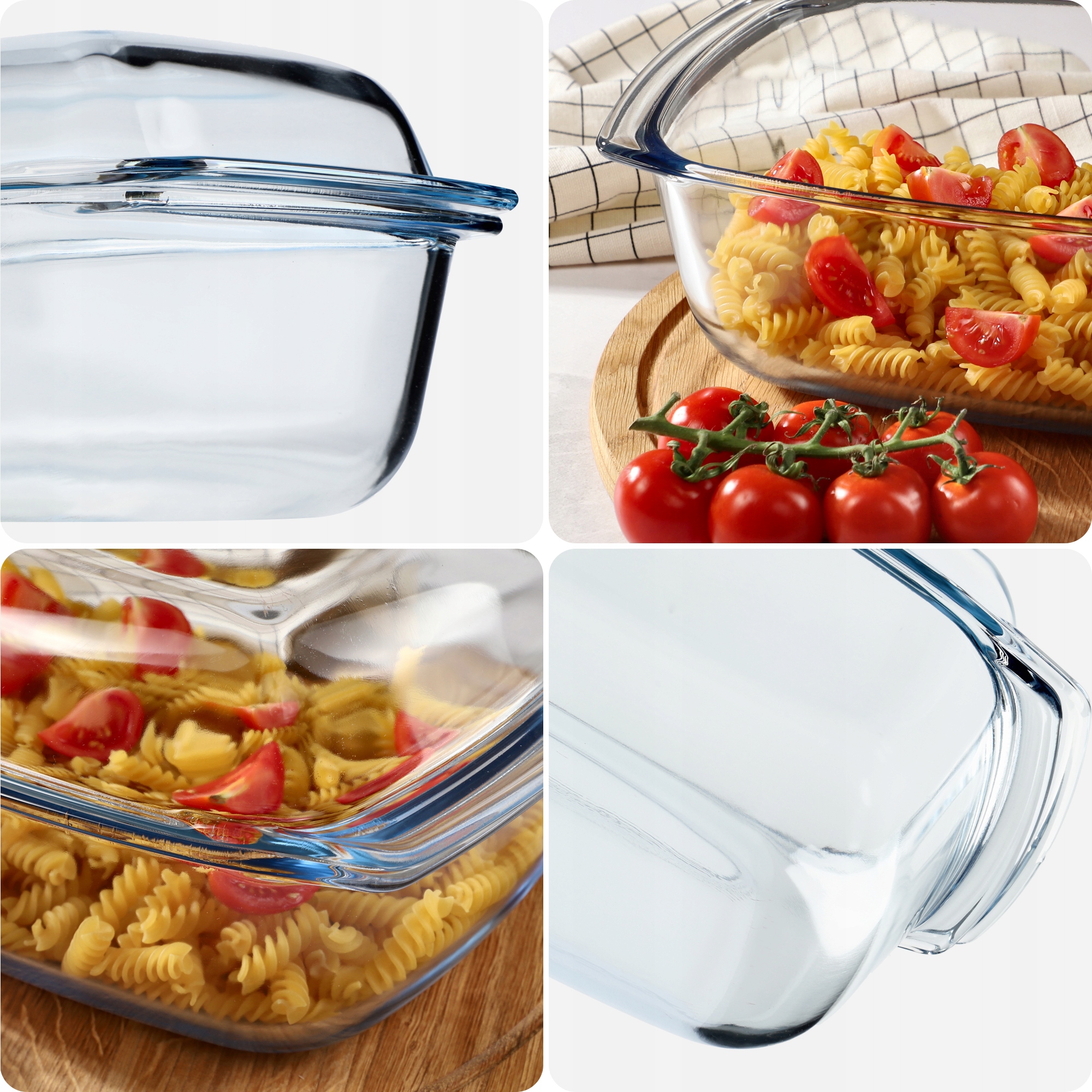 NACZYNIE ŻAROODPORNE Z POKRYWKĄ 5,8L SZKLANE Linia Acri