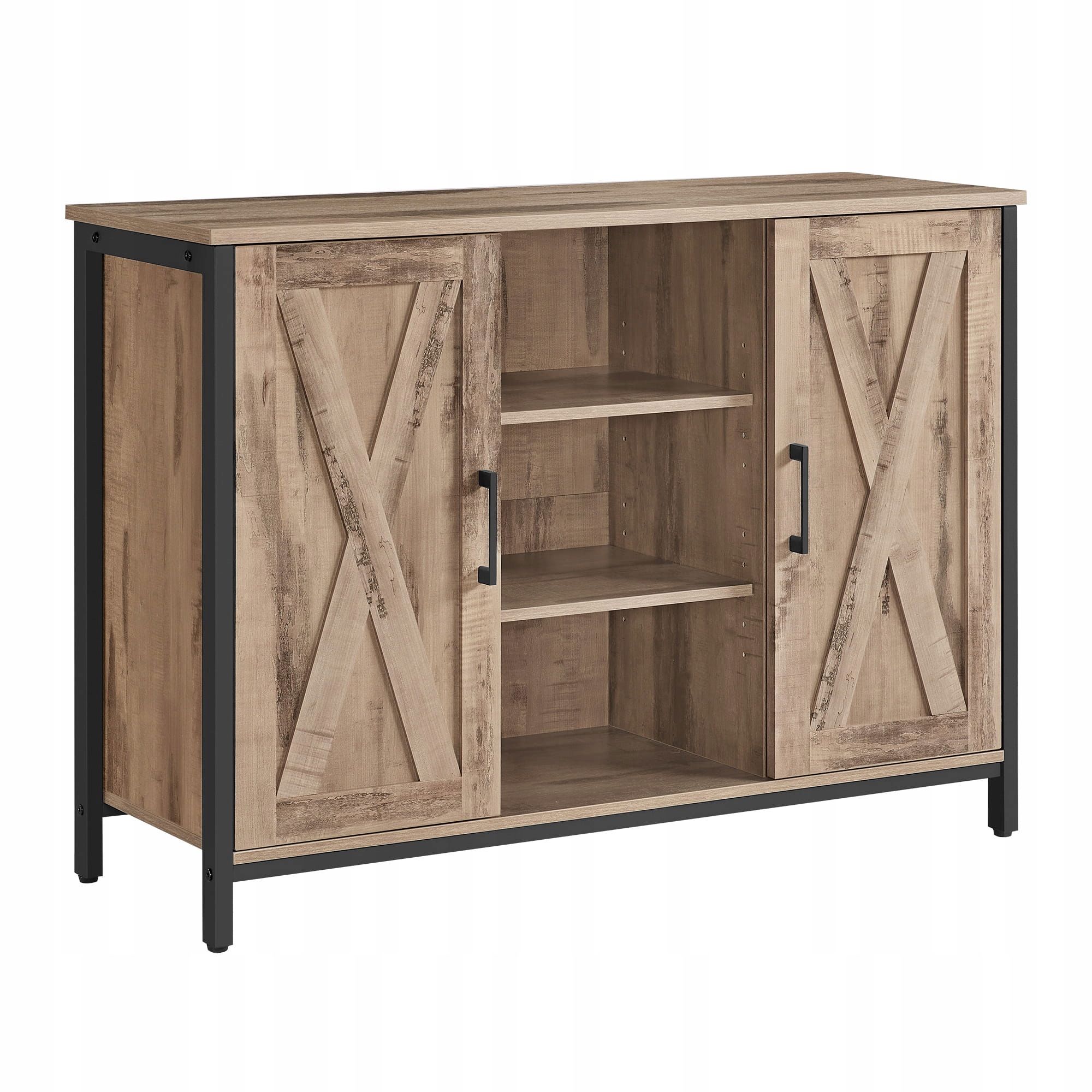 Rustikálna, béžová, industriálna loftová komoda