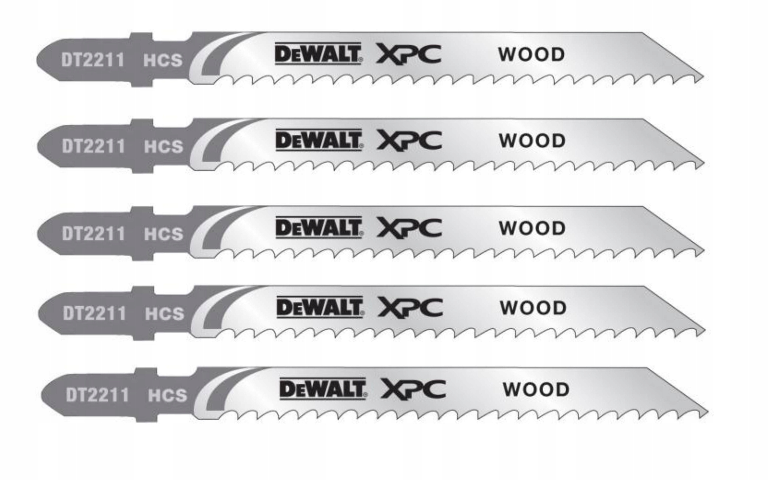 

Dewalt DT2211 Brzeszczoty do drewna Hcs 100mm 5szt