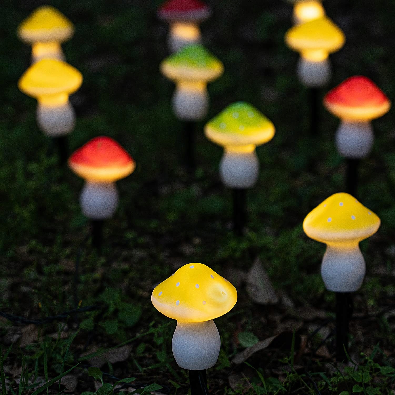 JOYCOME Solarna Lampa Ogrodowa 6 LED Grzyby 8 Trybów Wodoodporna — miniatura 9