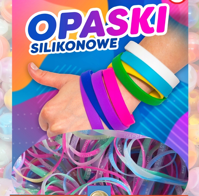 Zasyp do automatu 32mm Opaski Silikonowe 100szt piłka kulka opaska wsad