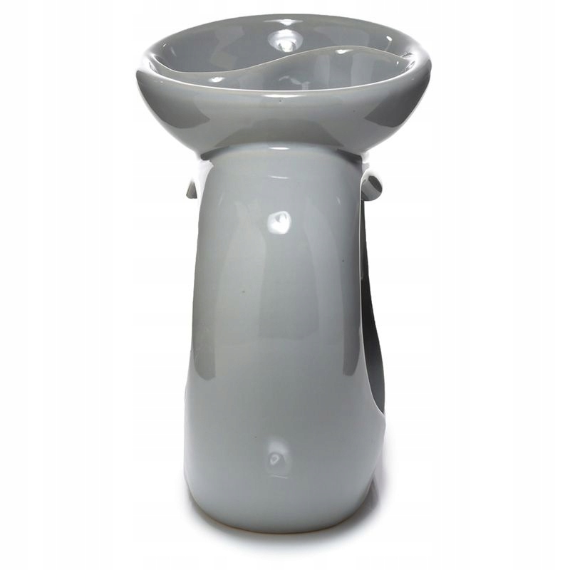 Ceramiczny kominek zapachowy 13,5cm szary Serce Materiał ceramika