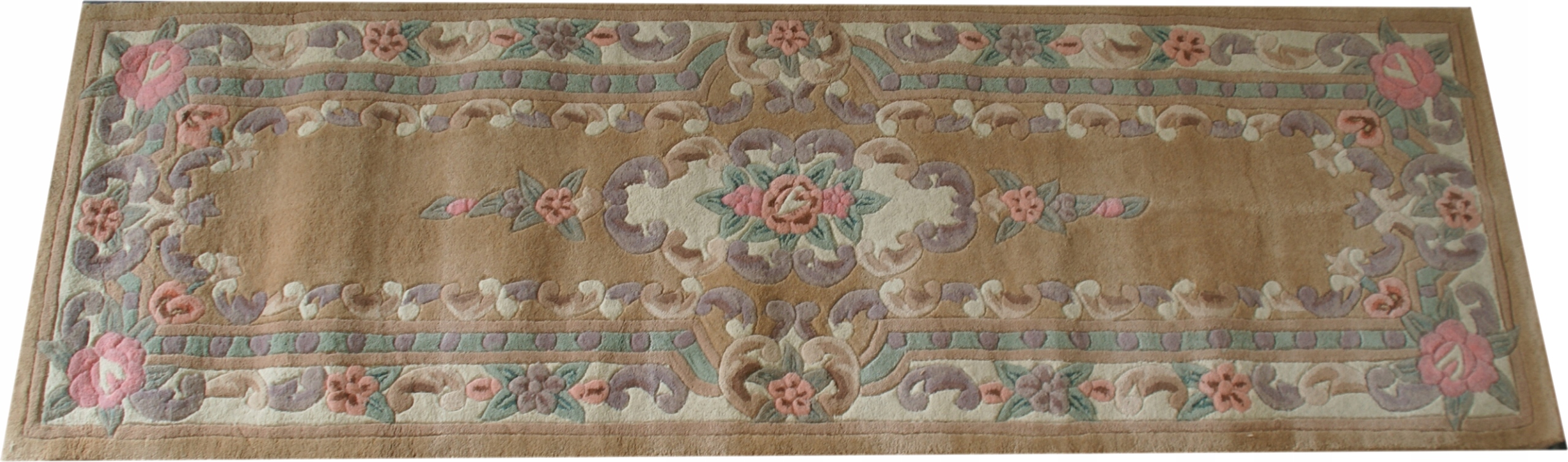 Vlnený koberec Aubusson 69x213 béžový (behúň