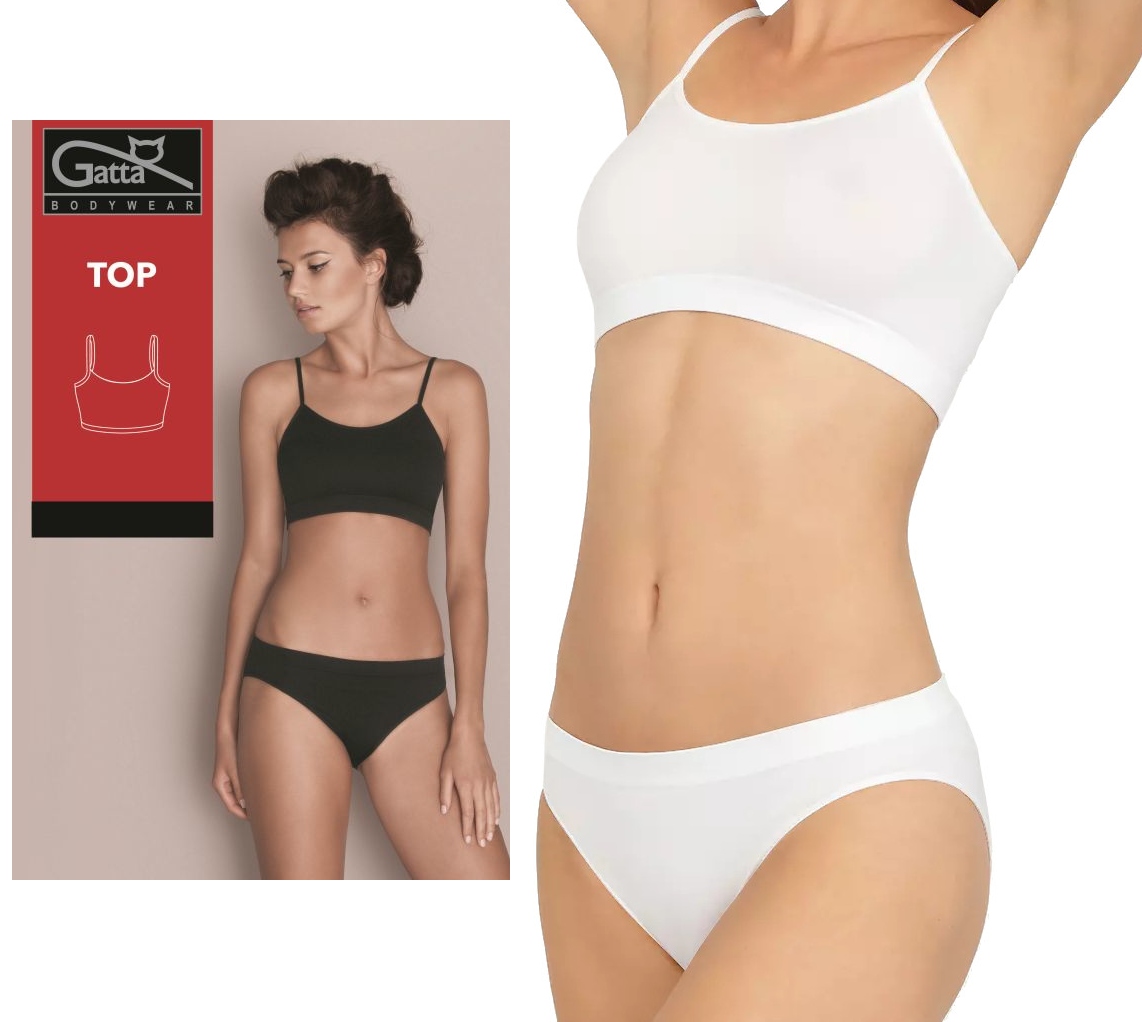 

Bezszwowy biustonosz Top Gatta sport | Biały| XL