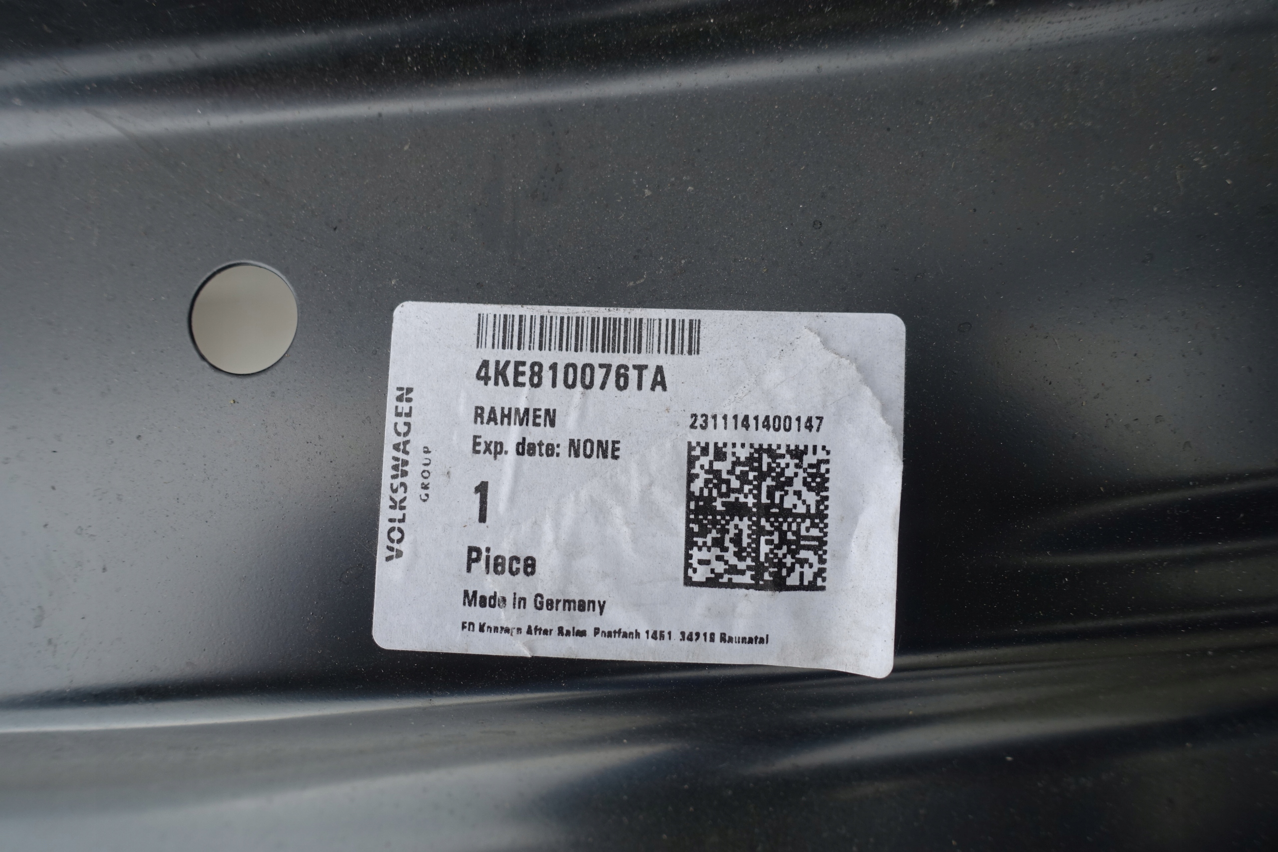 AUDI E-TRON SPORTBACK 2020- side fender threshold right rear part 4KE810076TA