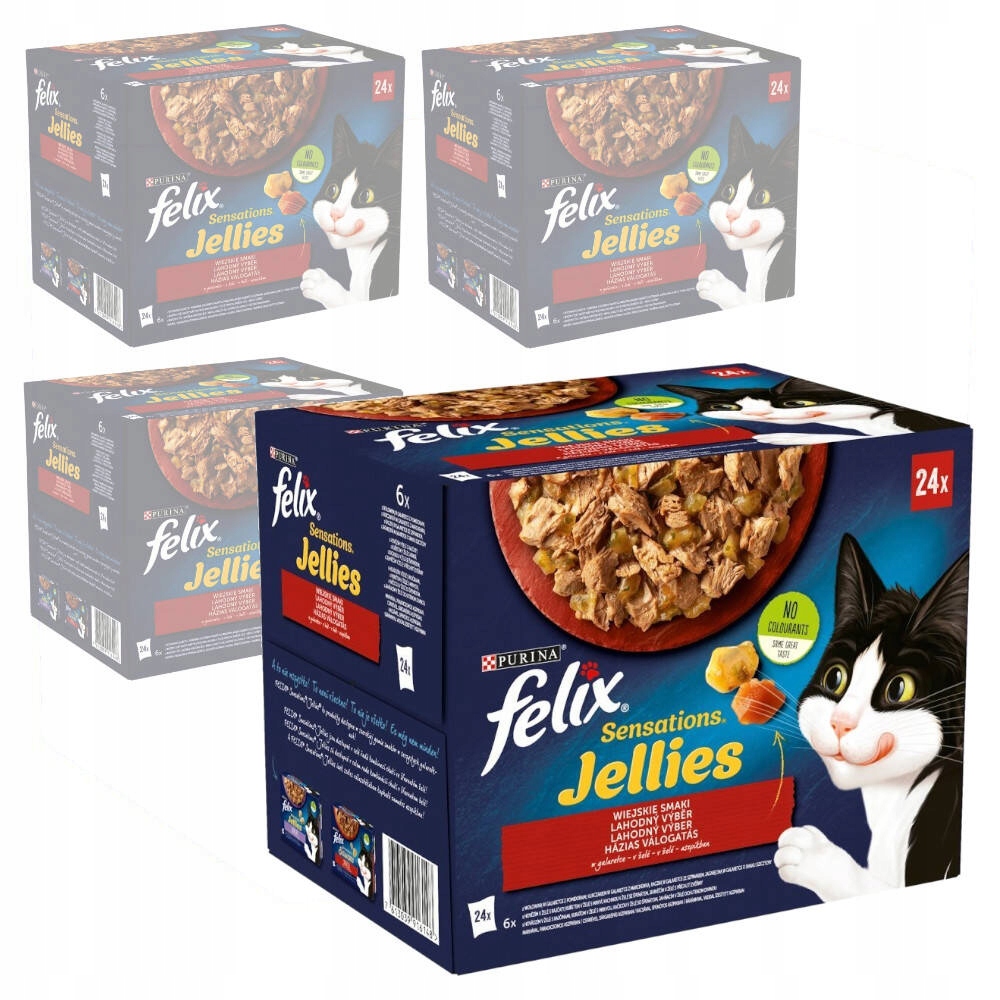 Felix Sensations Wiejskie Smaki Mokra Karma Dla Kota W Galaretce 96x85g