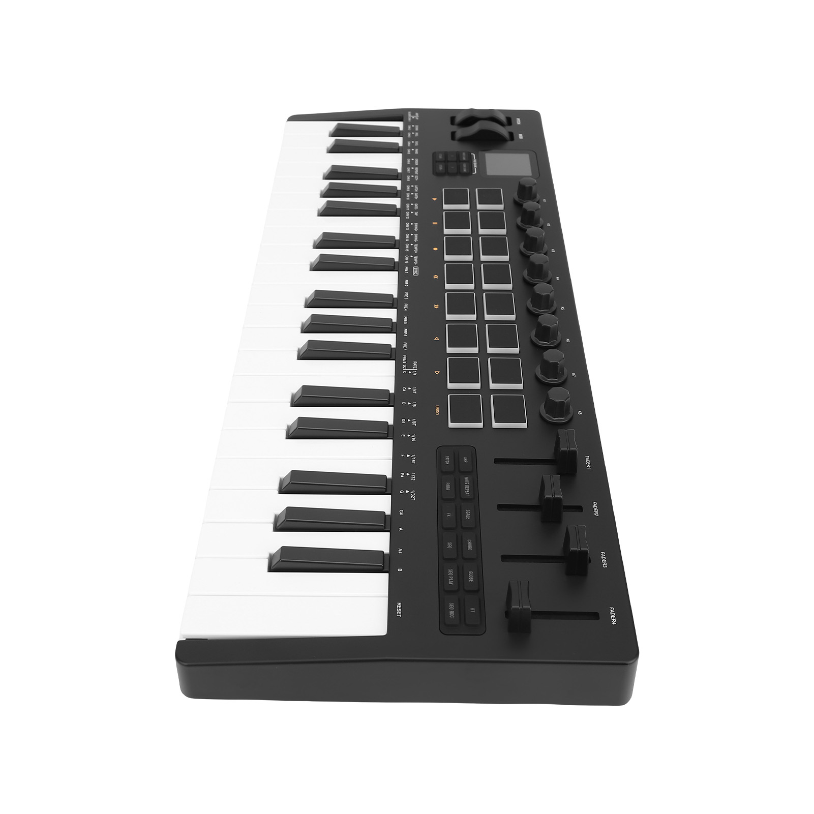 M-Vave 37 Key Midi Controller z 16 podkładkami RGB 8 pokrętłów 4 32