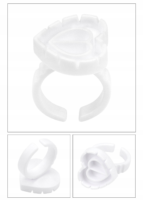 K8 PIERŚCIONKI SERCE DO KLEJU PIGMENTU TUSZU 50szt Marka bez marki