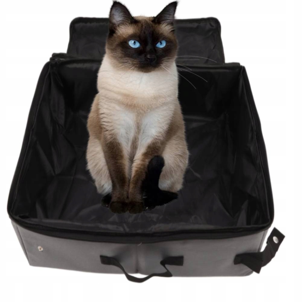 Levně Přenosná Toaleta Pro Kočky Se Skládacím Víkem 46X13,5X34 CM