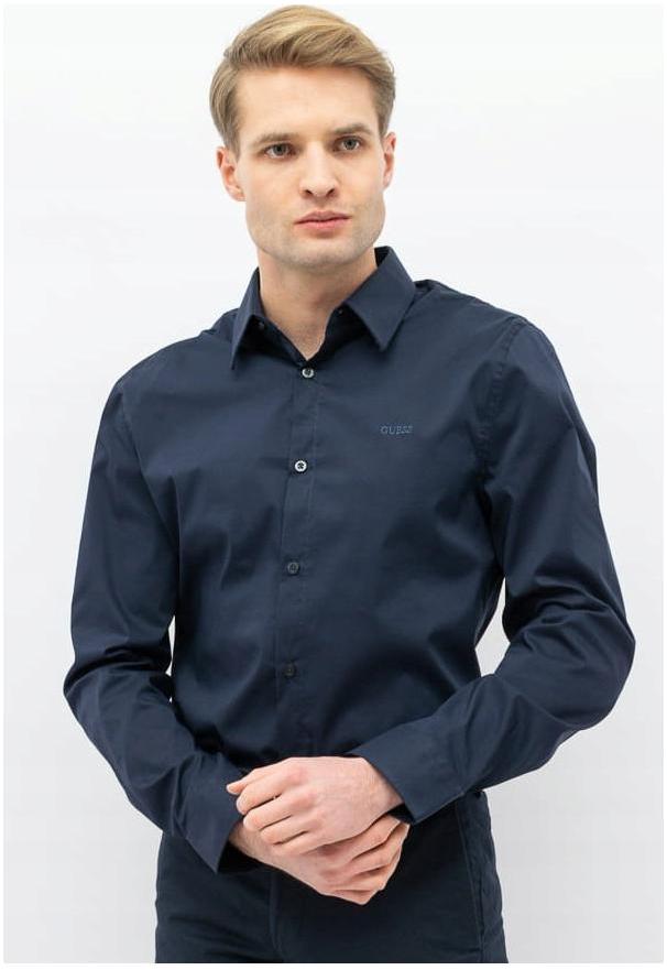 Pánská Košile Guess M1YH20 W7ZK1 Tmavě Modrá XXL