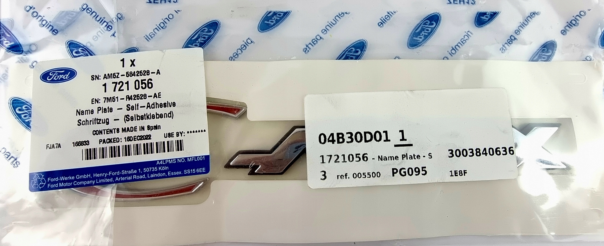 EMBLEMAT ''C-MAX'' TYŁ C-MAX 07- 10- 15- 1721056 _ 7M51-R42528-AE Długość (cm) 1 cm