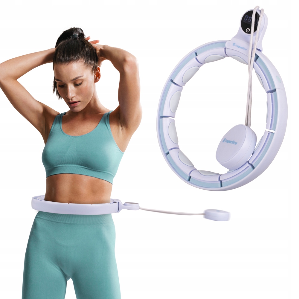 HULA HOP Z OBCIĄŻENIEM inSPORTline WEIGHT HOOP FLEX licznik wypustki SMART