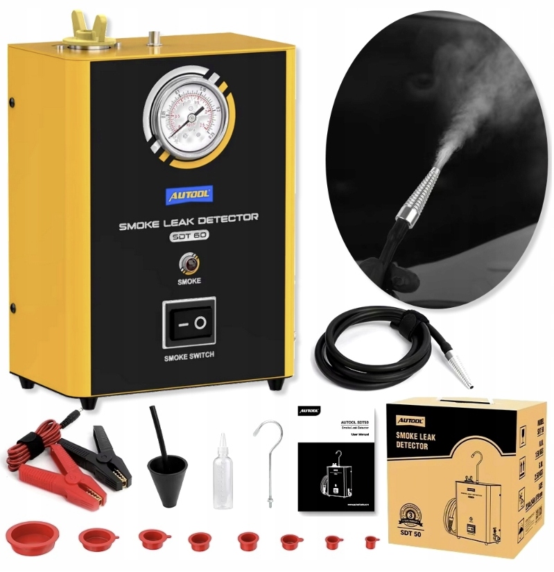 Generátor Dymu Autool vstavaná Pumpa Kužeľ Manometer sada Zátkov Zadarmo!