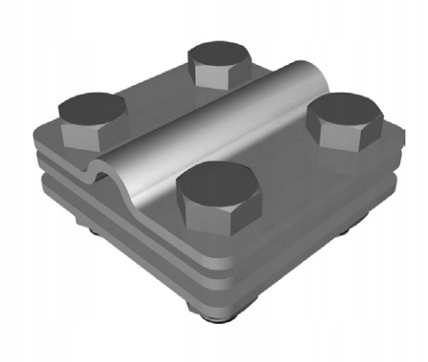 

Złącze krzyżowe odgromowe 4-otworowe drut/bednarka