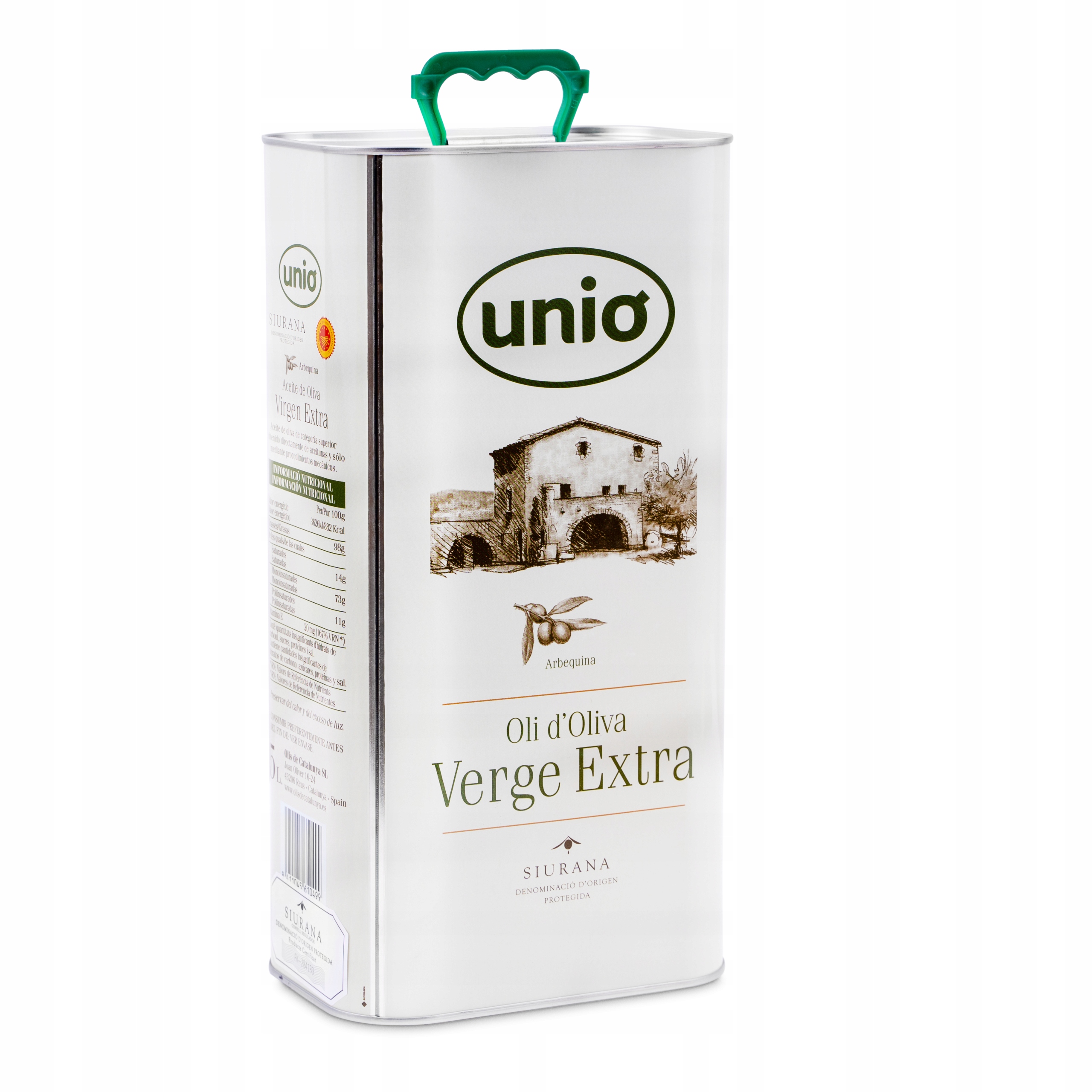 Levně Unió Extra Virgin Arbequina Dop Siurana 5L Plechovka
