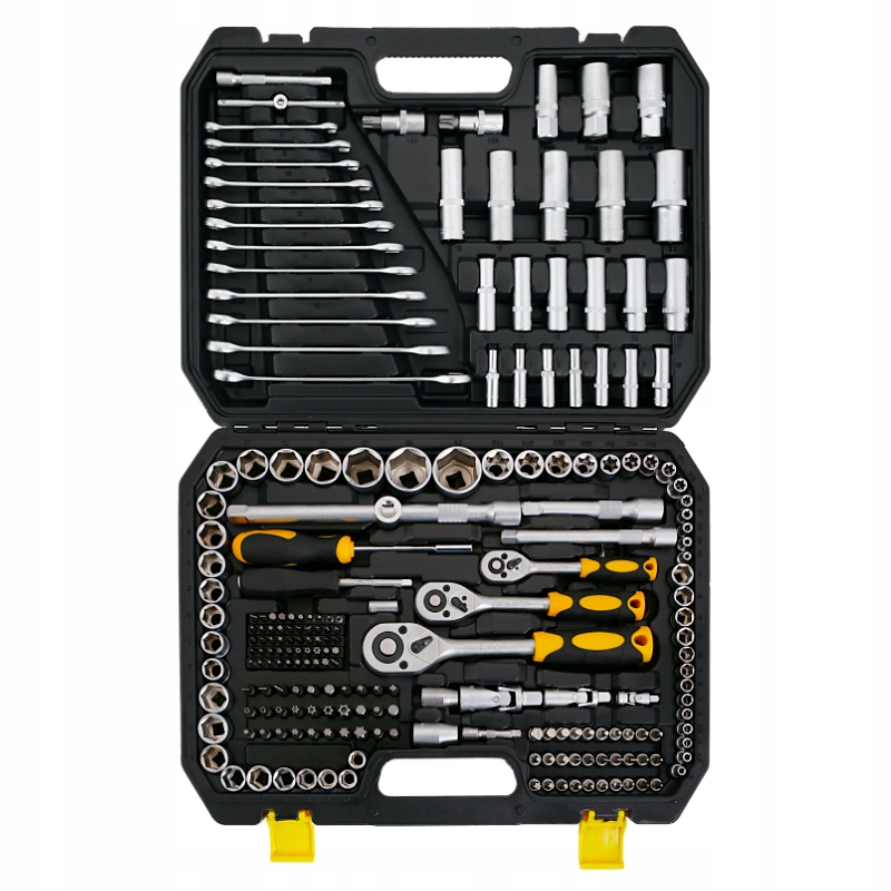 Nástrčné kľúče v kufríku 218 ks 1/4 1/2 3/8 nástavce komplet