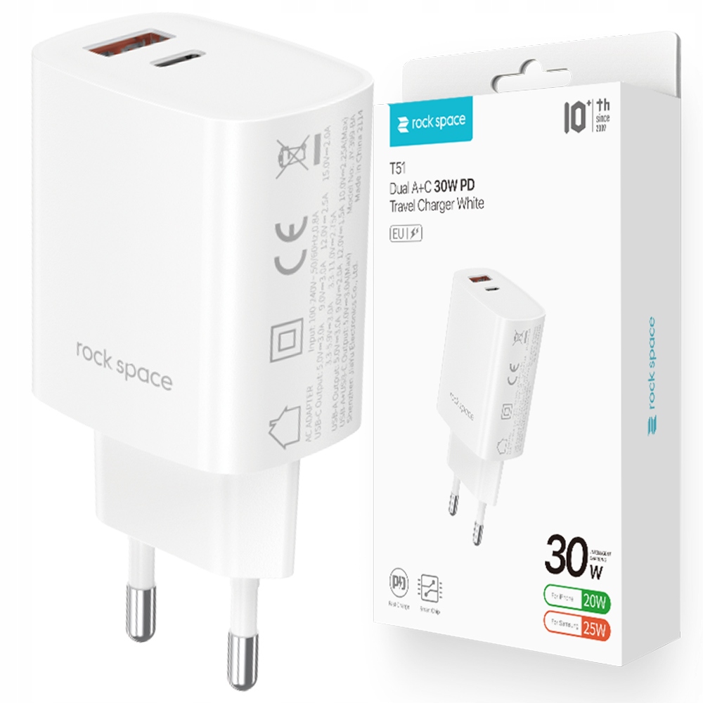 

Rock Space Ładowarka Sieciowa Usb-c Qc 4.0 Pd 30W