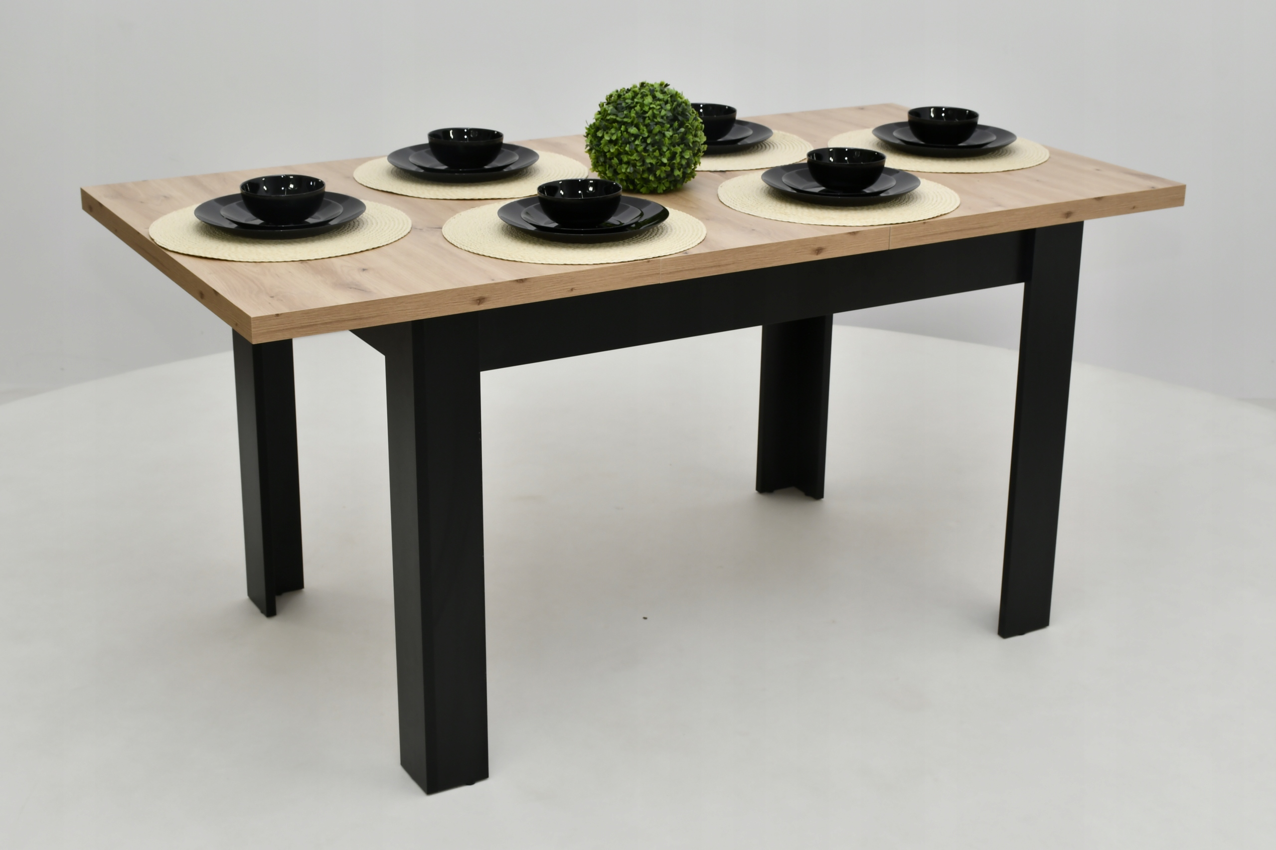 Stół 80x120 rozkładany stół, dąb artisan,profilowane krzesła, tapicerka Długość stołu 120 cm