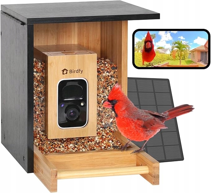 Netvue Birdfy Inteligentné Smart kŕmidlo pre vtáky Kamera Slnečný panel