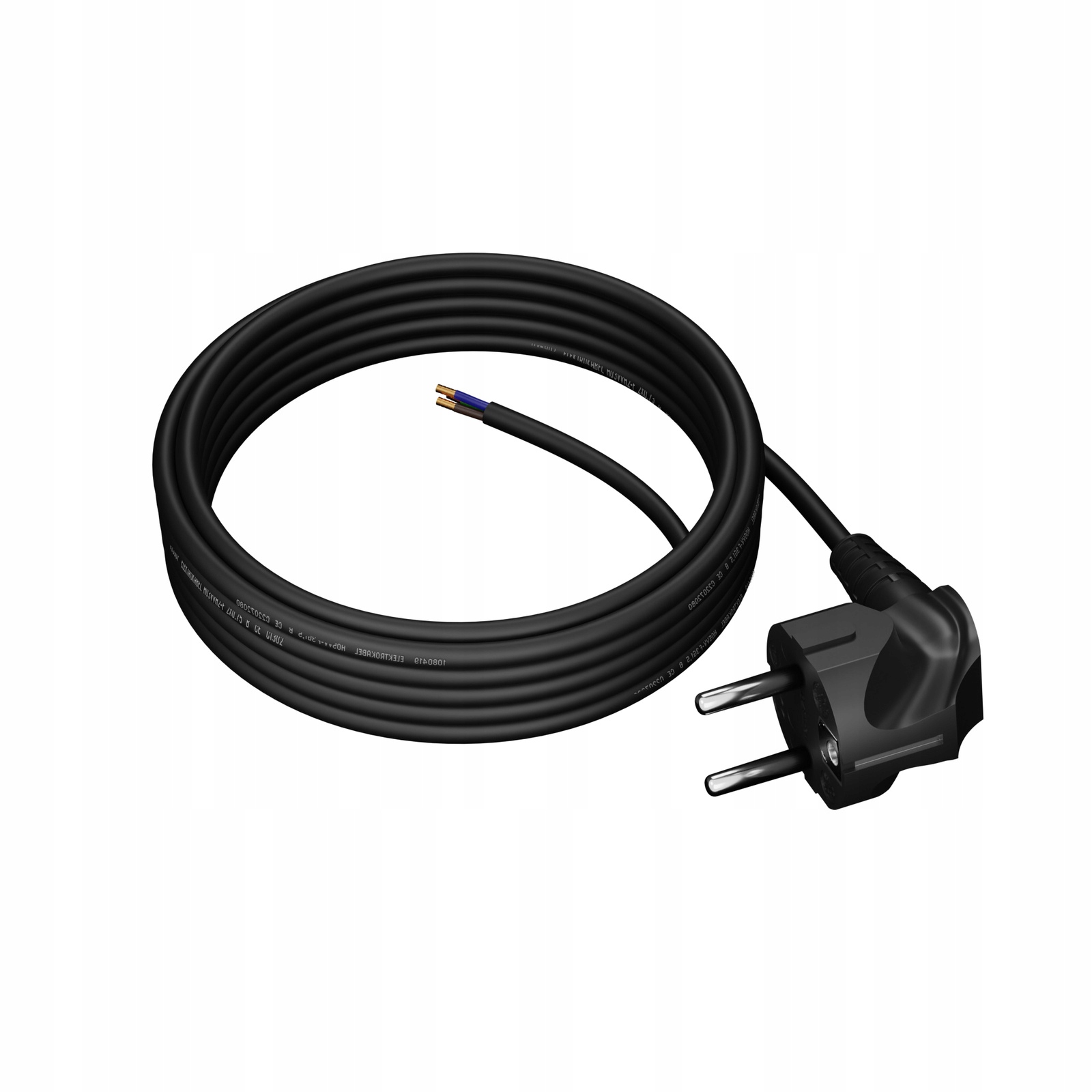 2x Připojovací kabel 10 m s úhlovou zástrčkou Uni-Schuko 250 V 16 A 3x1 mm²