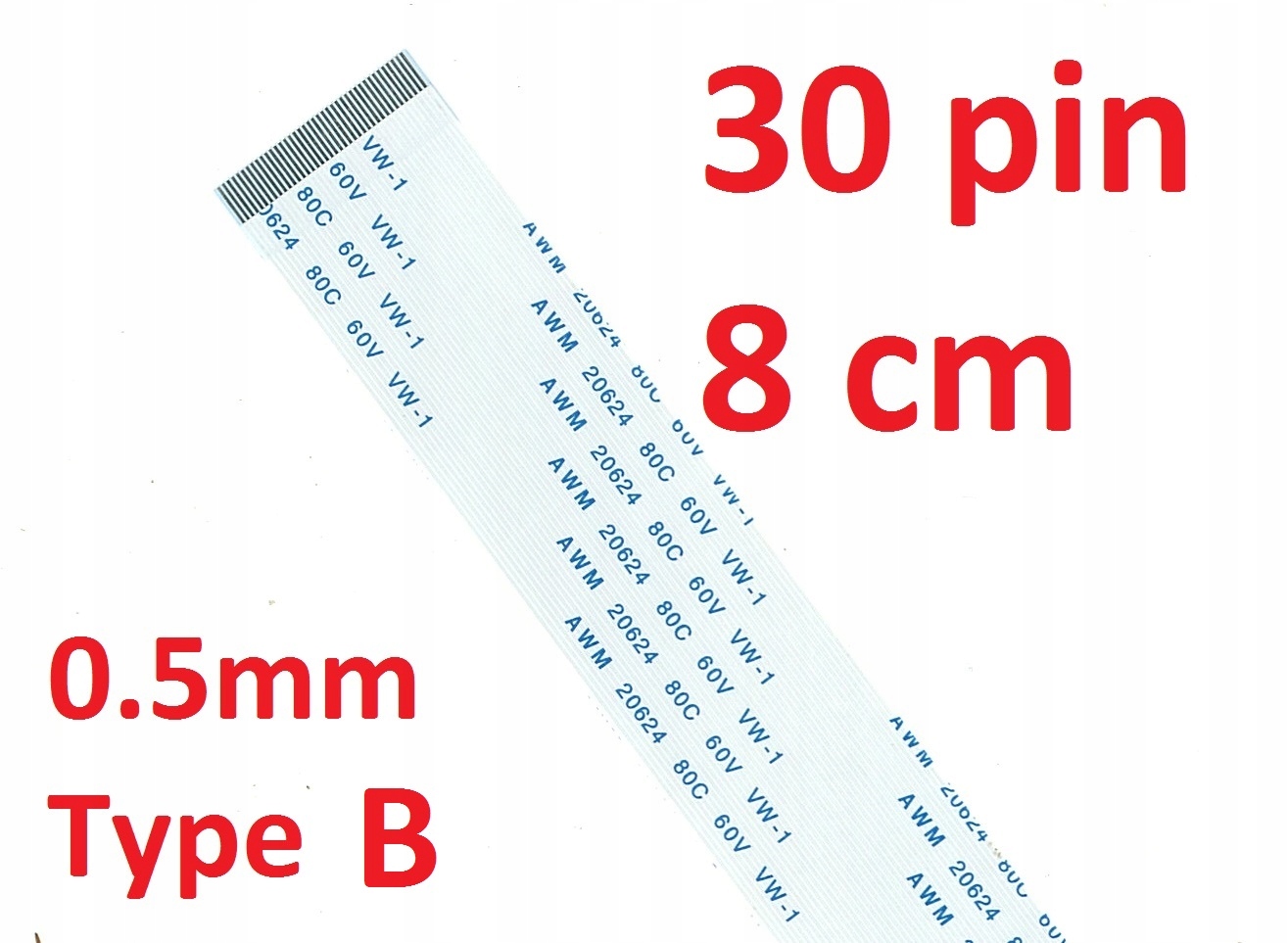 Taśma Flex Fpc Ffc VW-1 Awm 20624 80C 60V 8cm 30Pi