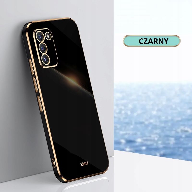 ETUI do SAMSUNG GALAXY S21 FE + SZKŁO I ELEGANCKIE PLECKI GLAMOUR GOLD CASE Marka bez marki