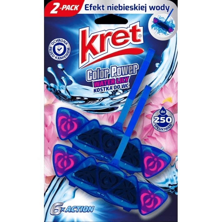 

Kret Kostka Do Wc Color Power 2X40G Water lily