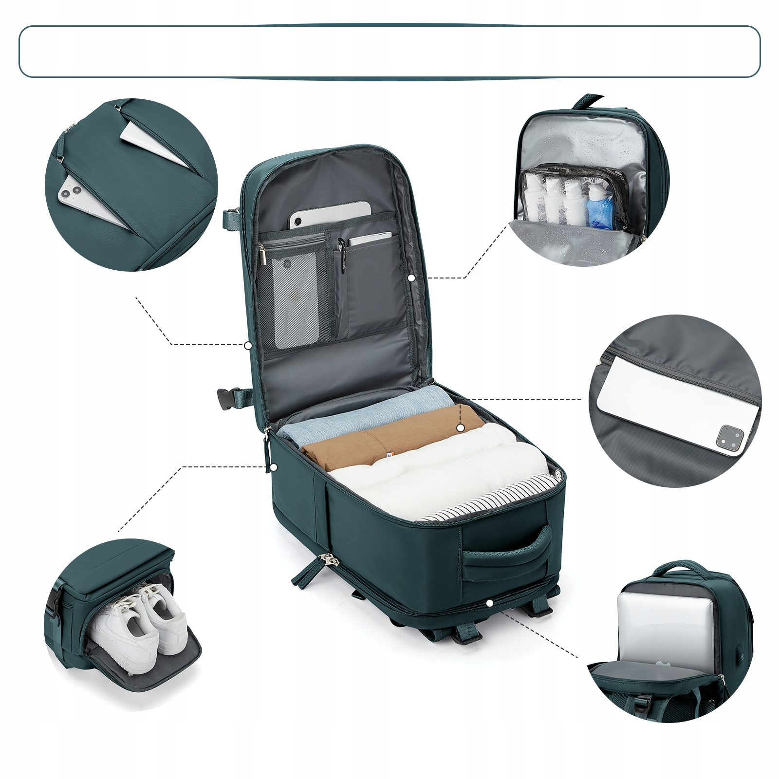 Plecak do przechowywania torba ryanair 40x20x25 bagaz podreczny damski Marka bez marki