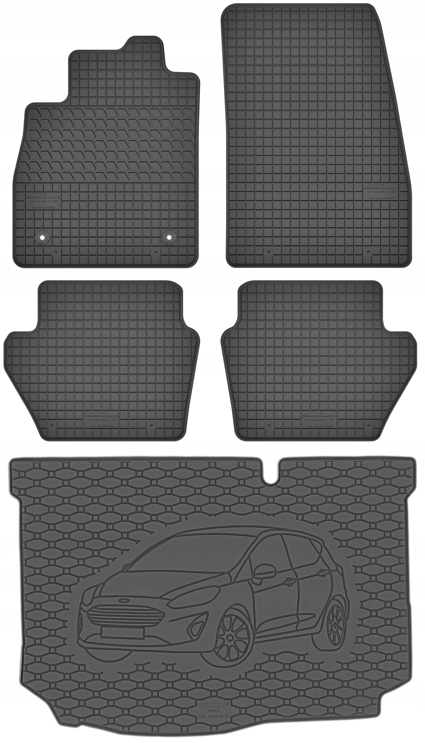 

Ford Fiesta MK8 Hatchback 2017- Dywaniki mata