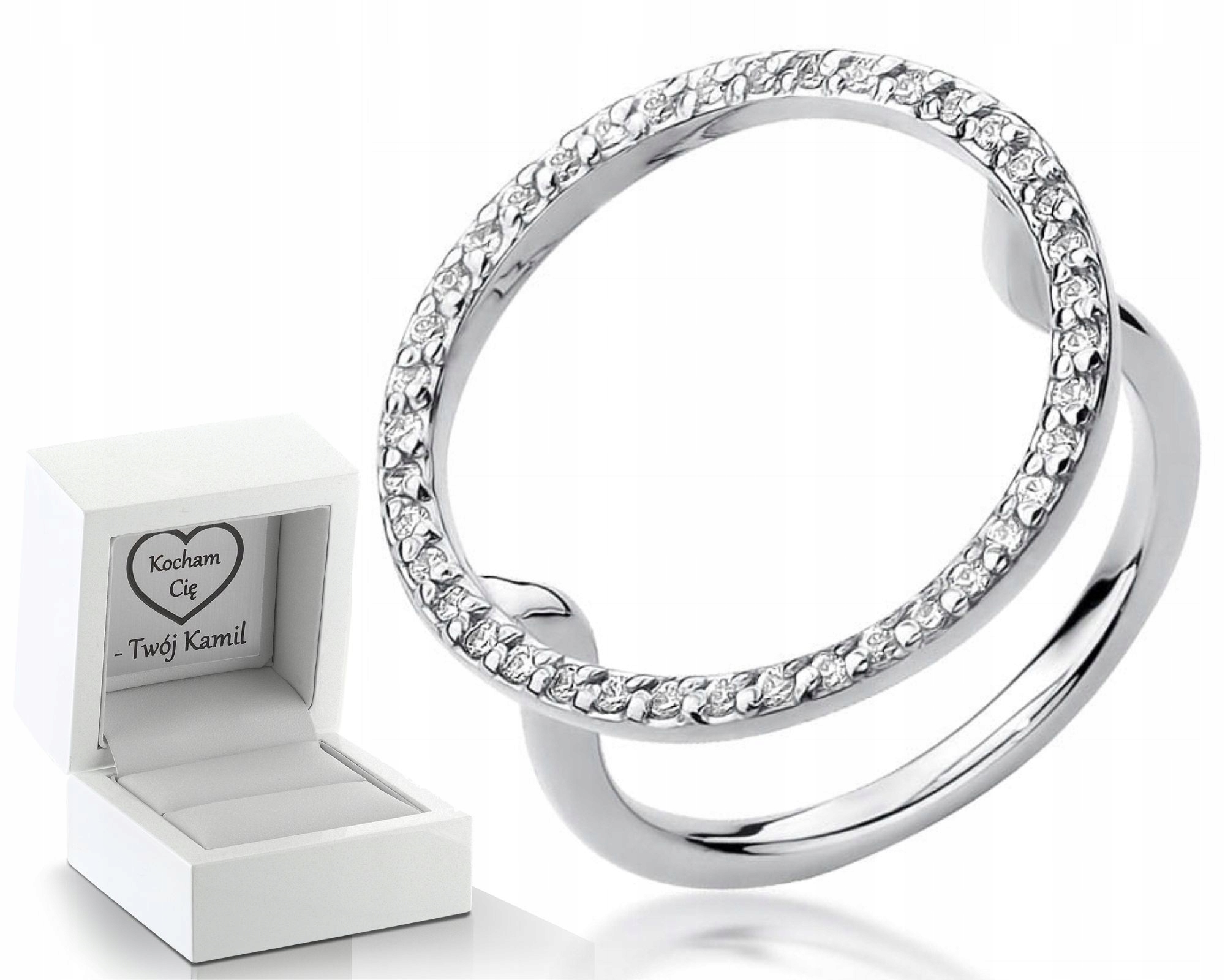 Prstýnek Z Bílého Zlata S Brilianty 0,20CT 0.585 Zásnubní Pro Ženu