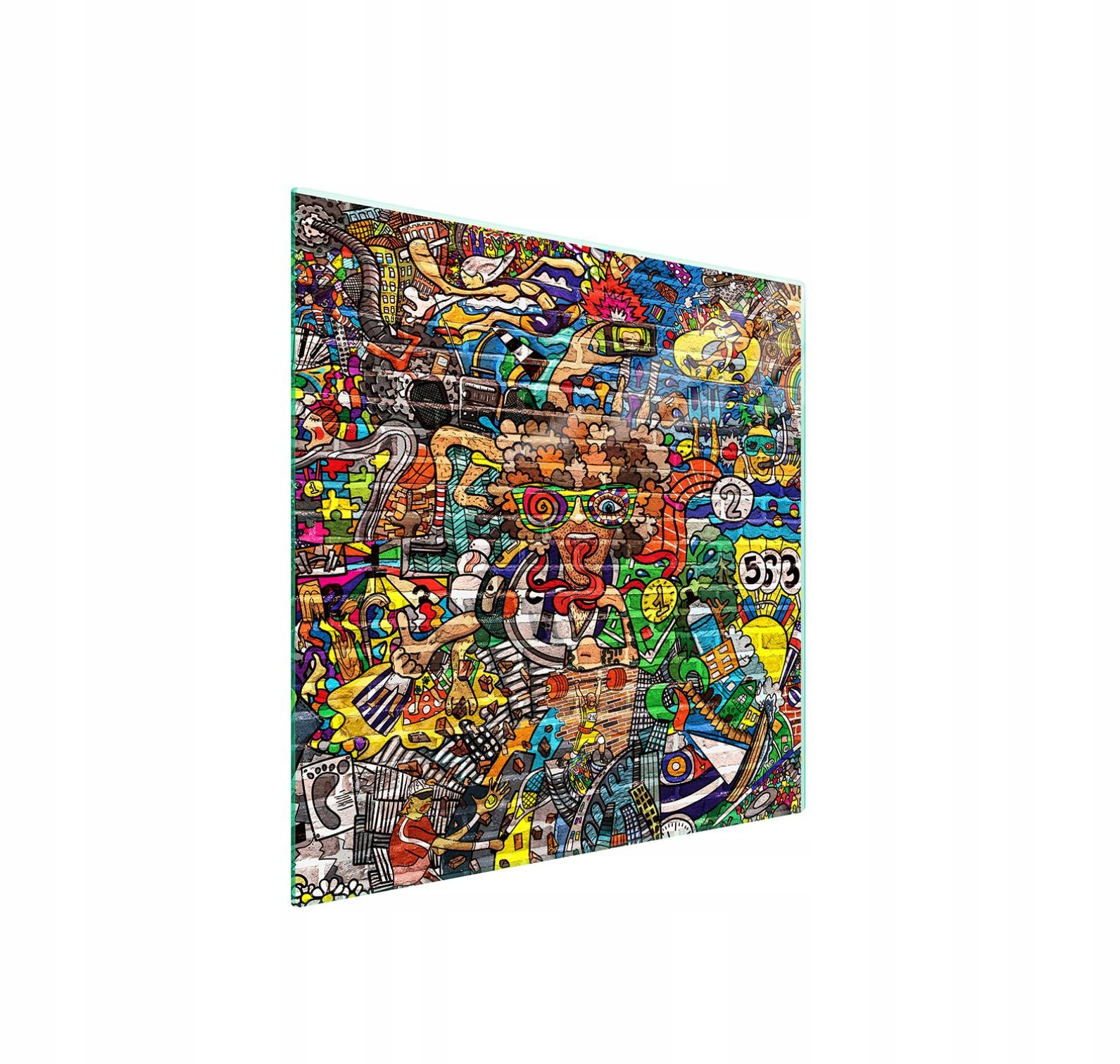 Skleněná ochranná deska na sporák 50x52 Pop Art Tvrzené sklo 7v1