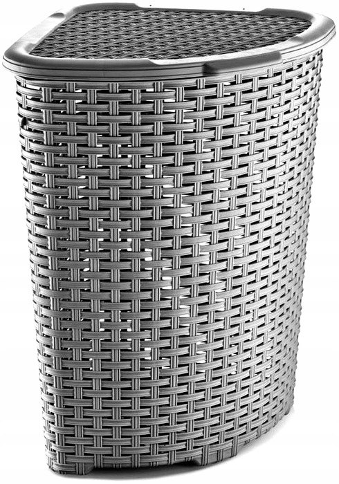 Rohový koš Rattan 52 l – popel 402x402x580