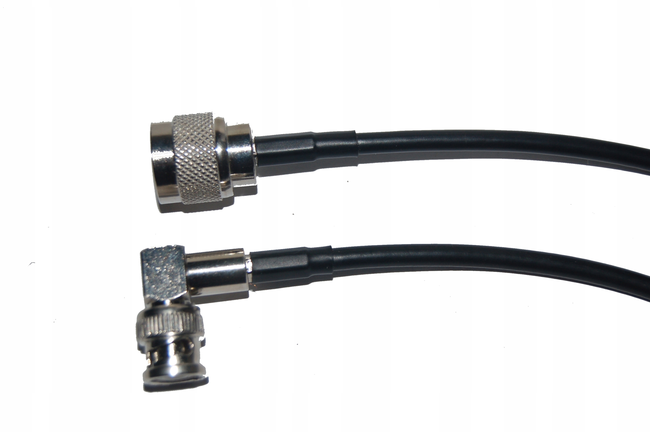 Kabel wtyk N wtyk Bnc kątowy na przewodzie RG58 linka, 1m