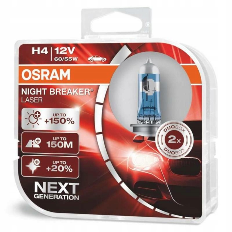 

Osram Night Breaker Laser +150% H4 +150m żarówka