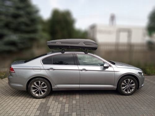 BOX DACHOWY INTER PACK MONSUN XL CZARNY METALIK Opening bilateral