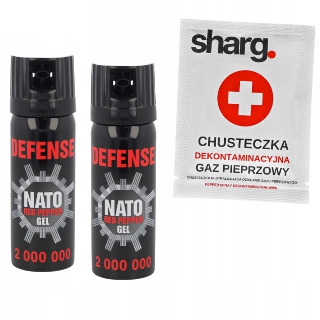 Gaz Pieprzowy Obronny Sharg Nato Gel 50 ml 2 000 000 Shu Cone Chusteczka