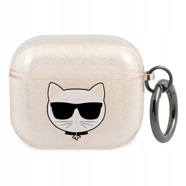 Etui Case Obudowa Do Airpods 3 Karl Lagerfeld Cover Choupette Gold Glitter