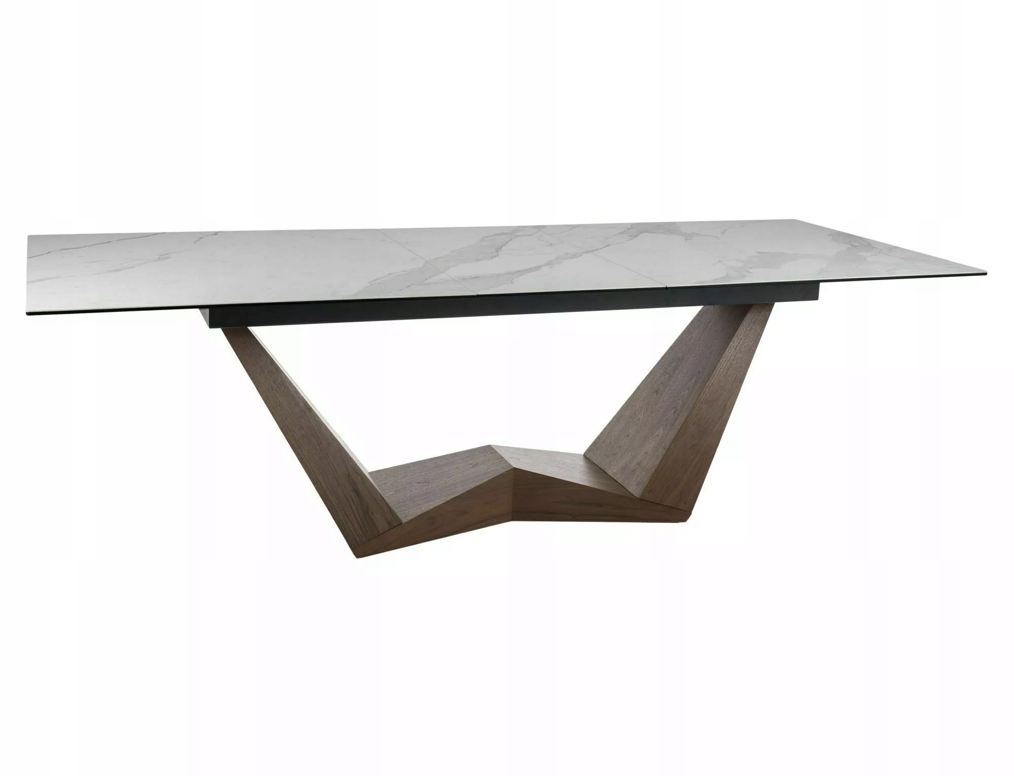 Rozkladací stôl Bonucci Ceramic biely/orech 200(250)x98 cm Sig