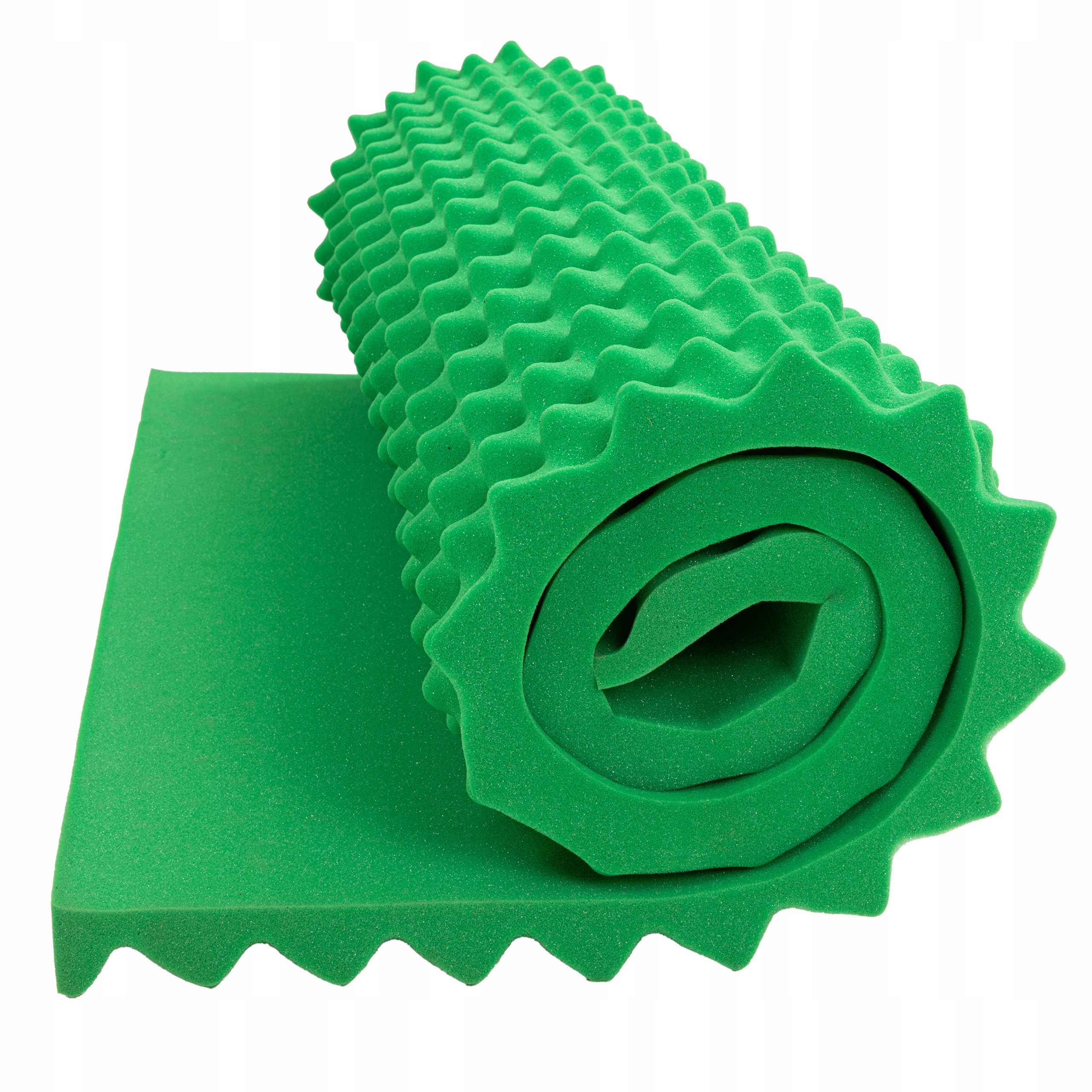 Polyuretanová pěna pro zlepšení akustiky, vlna 5 cm, tmavě zelená, moderní