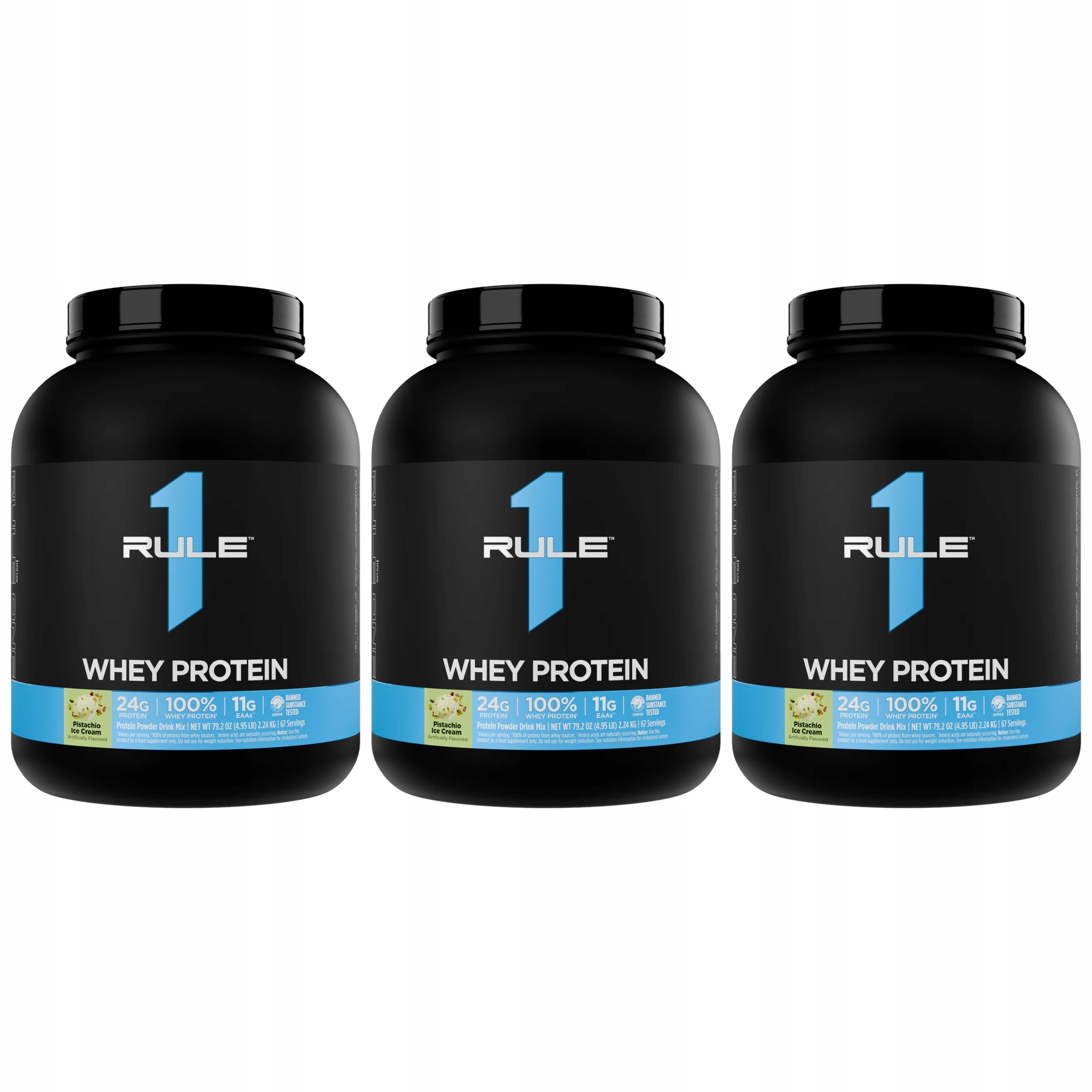 3x Hydrolyzovaný protein Izolát Whey Protein 2240 g Wpc Wph Wpi Pistácie Rule1 R