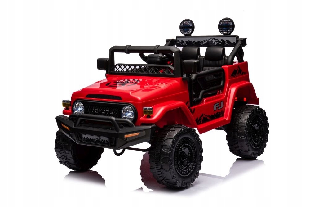 Samochód Na Akumulator Dżip Jeep Auto Toyota Fj 4X4 Skóra Koła Eva Led MP3