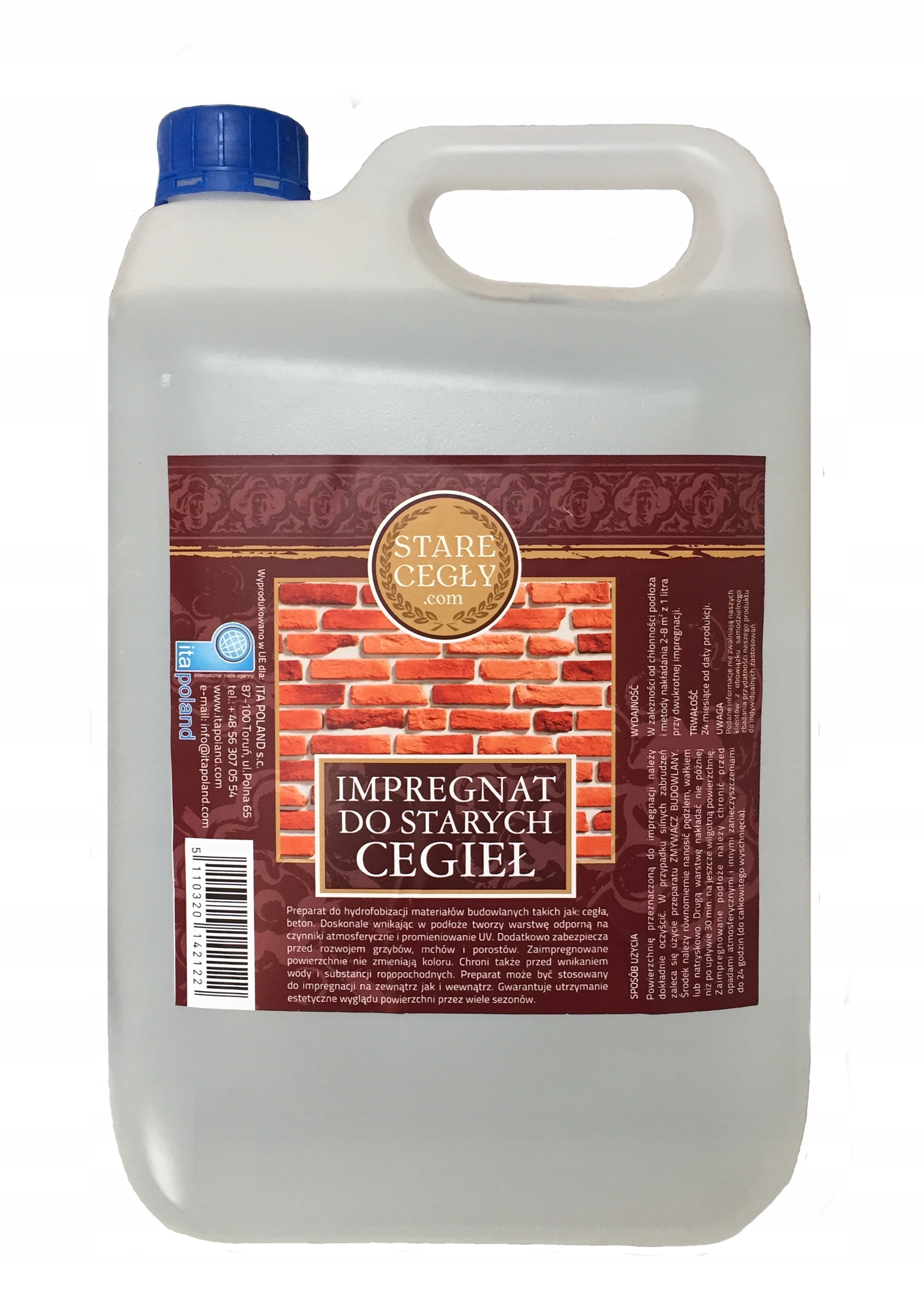 Impregnace Na Staré Cihly, Klinker – 5 L, Efekt Mokré Cihly Wet Look