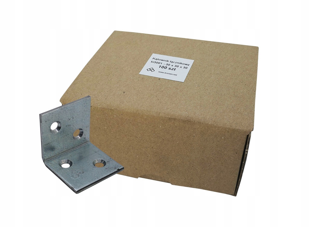 

Kątownik łącznik ciesielski 30x30x30 x2,0mm 100szt