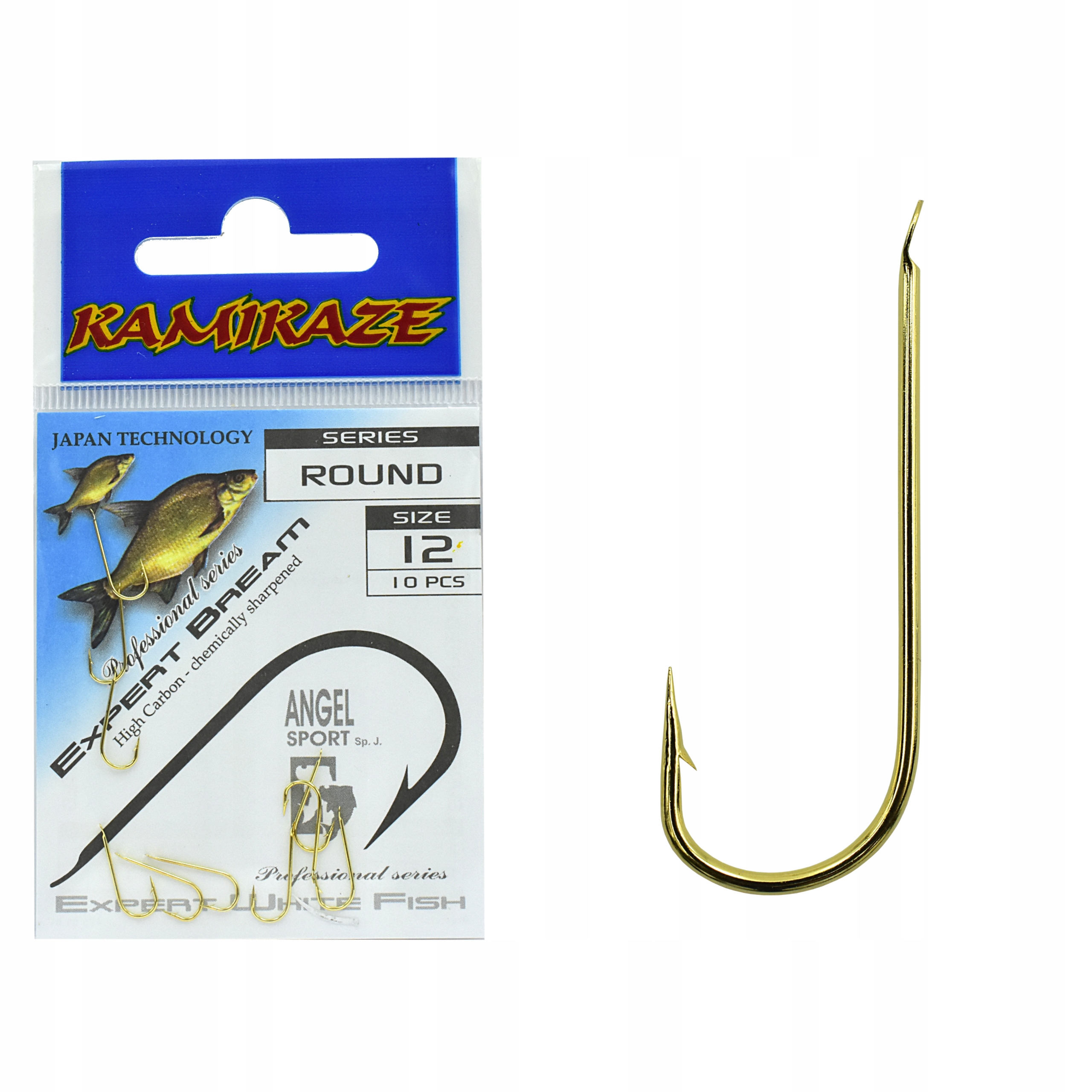 

Haczyk Haczyki Kamikaze Round Nr 12 (10szt) Złote