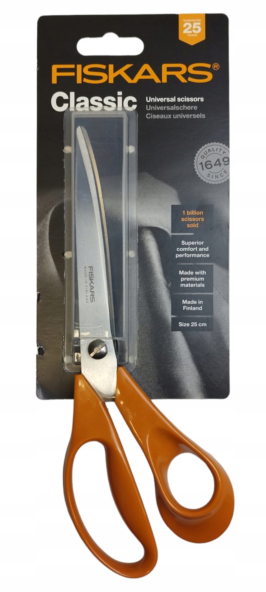 Profesionální Pravoruké Nůžky Fiskars Univerzální Classic 25 CM