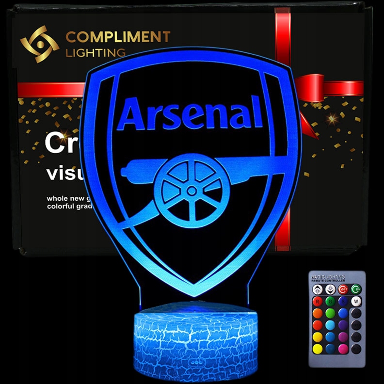 Lampka 3D nocna led usb PIŁKA NOŻNA ARSENAL Marka inna marka