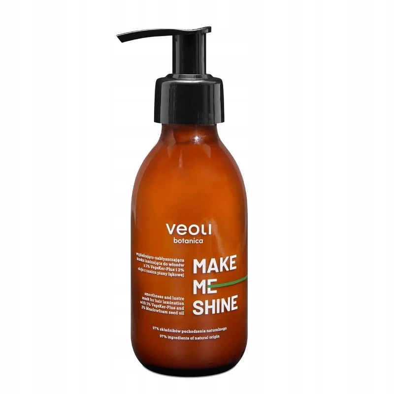 Lesklá laminovací maska Make Me Shine na vlasy 140 ml Veoli Botanica